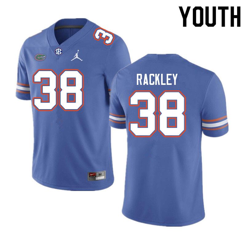 Youth #38 Cahron Rackley Florida Gators College Football Jerseys Sale-Royal